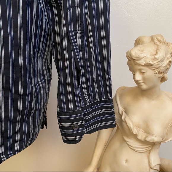 Ermenegildo Zegna Striped Button Up Shirt Made in Italy - Picture 11 of 16